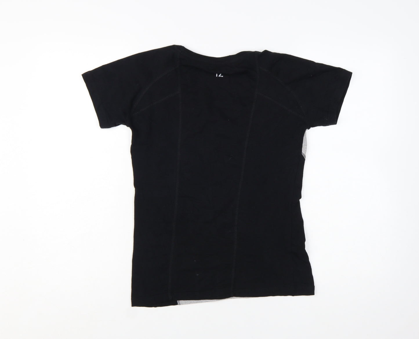 Training Zone Womens Grey Black Pink Activewear T-Shirt Size 10