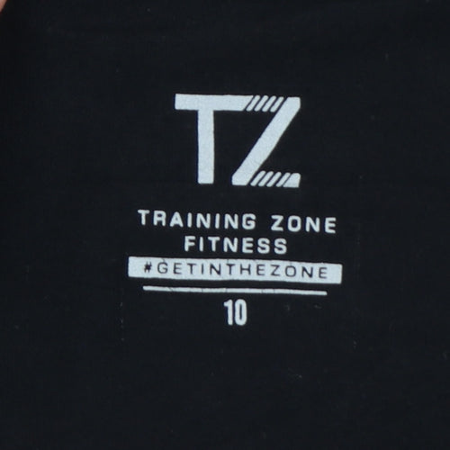 Training Zone Womens Grey Black Pink Activewear T-Shirt Size 10