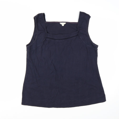 Monsoon Women’s Blue Cotton Jersey Tank Top Size XL