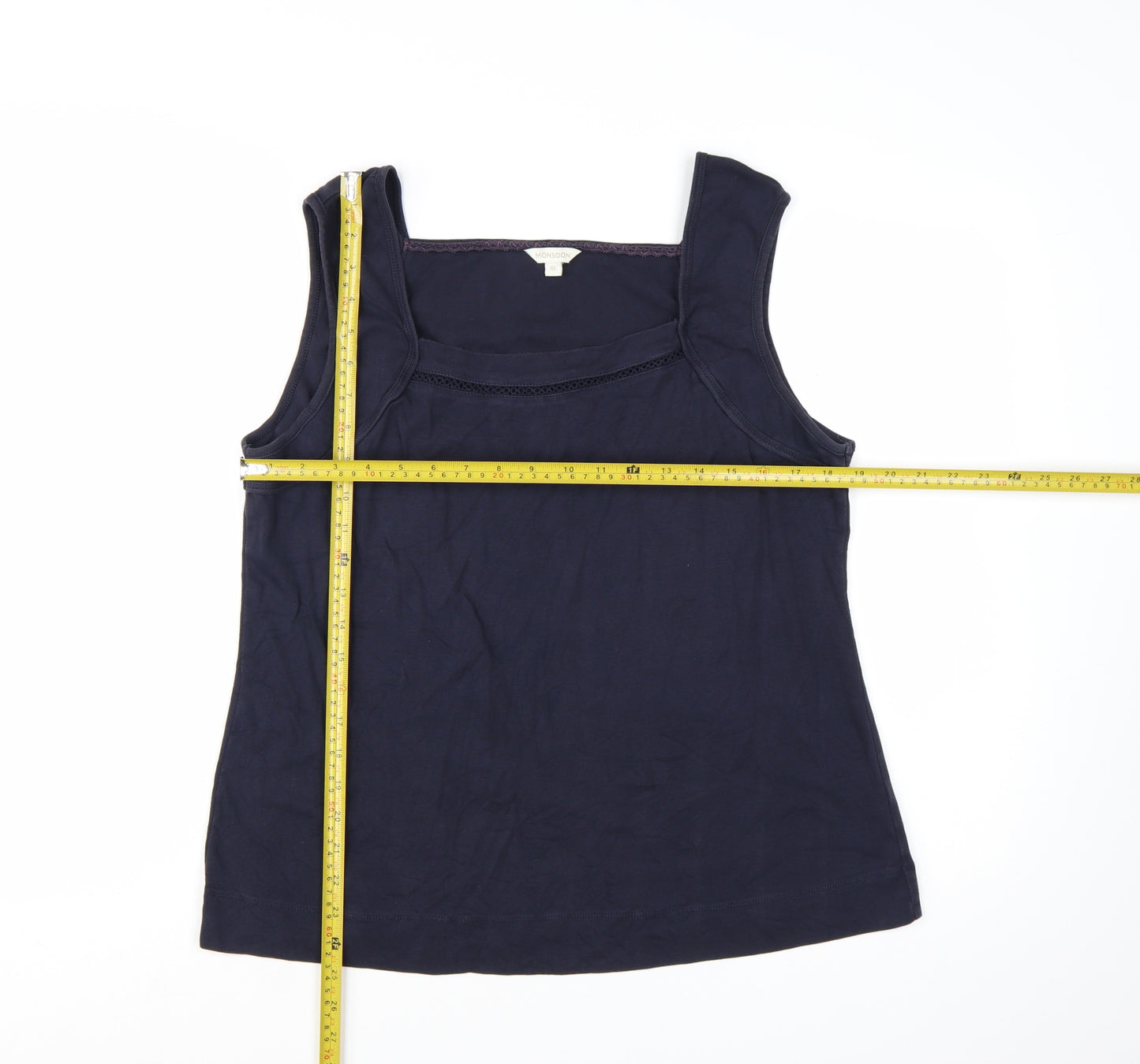 Monsoon Women’s Blue Cotton Jersey Tank Top Size XL