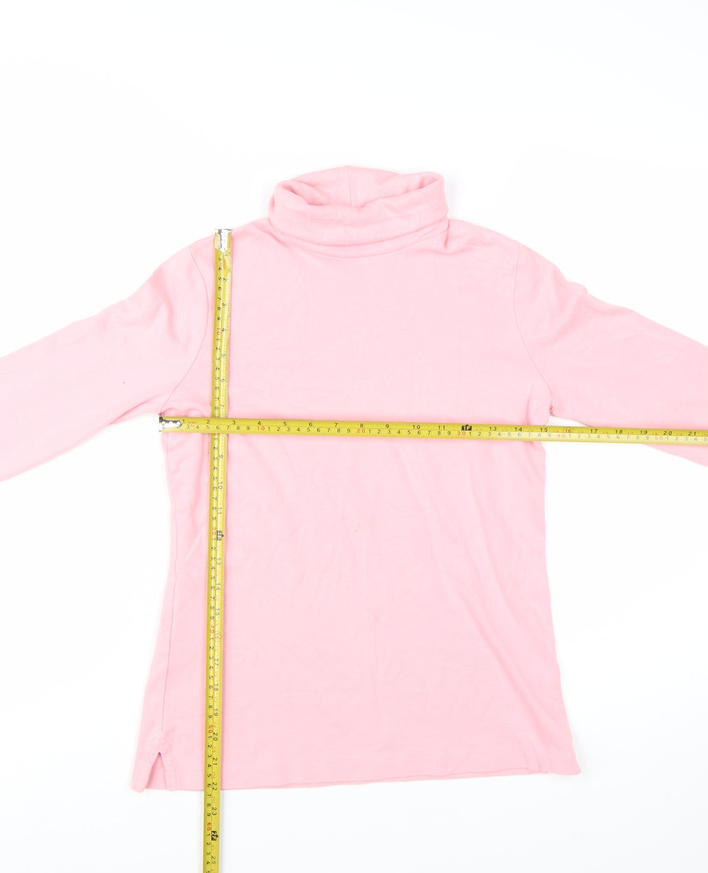 Lands' End Women’s Pink Roll Neck Long Sleeve T-Shirt Size L