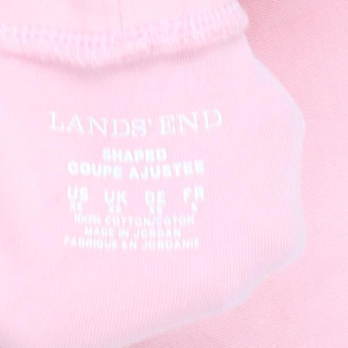 Lands' End Women’s Pink Roll Neck Long Sleeve T-Shirt Size L