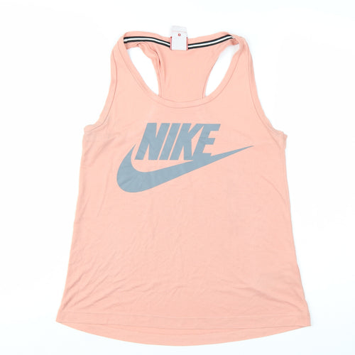 Nike Women Pink Racerback Tank Top S Lightweight Sportswear