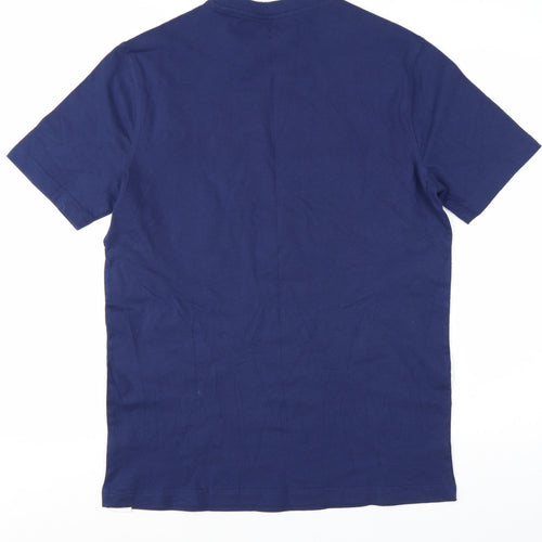 Champion Men's Blue Logo Crew Neck Short Sleeve T-Shirt Size S