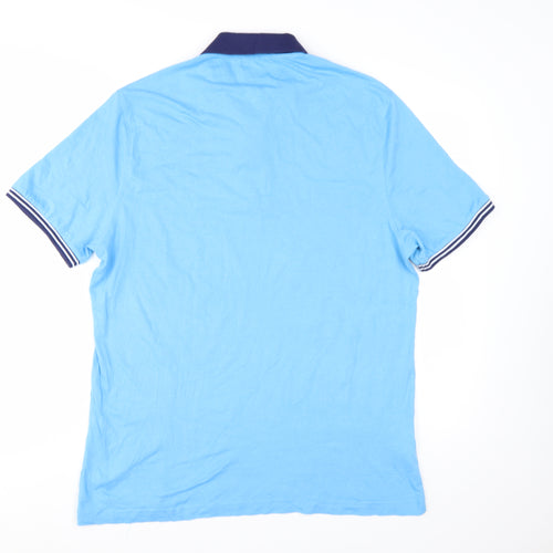 Original Penguin Men's Blue Heritage Slim Fit Polo Shirt XL Cotton