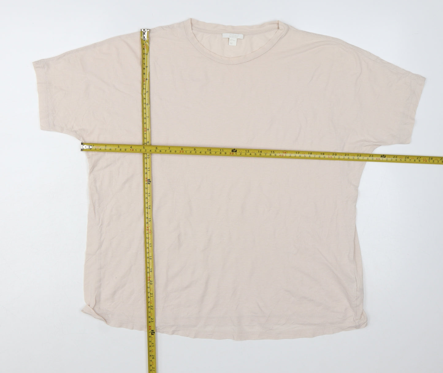 COS Womens Beige Basic Short Sleeve Cotton T-Shirt Size 12