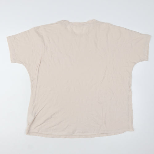COS Womens Beige Basic Short Sleeve Cotton T-Shirt Size 12