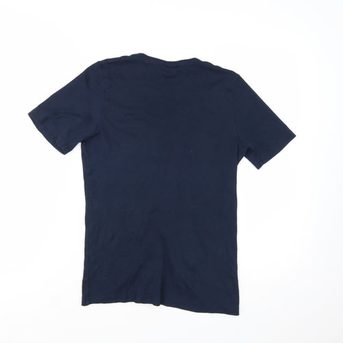 Cotton Traders Women’s Blue Size 10 Button-Up Short Sleeve Top