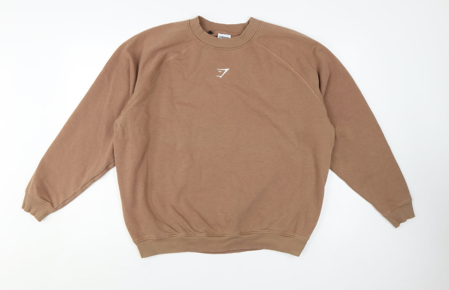 Gymshark Men's Brown Pullover Sweatshirt M Regular Fit Crew Neck
