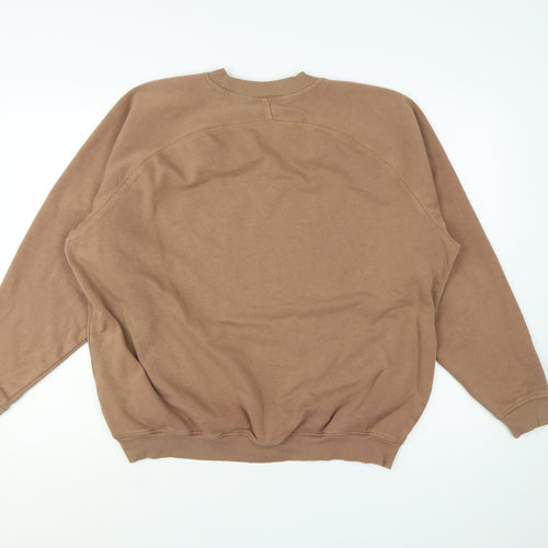 Gymshark Men's Brown Pullover Sweatshirt M Regular Fit Crew Neck
