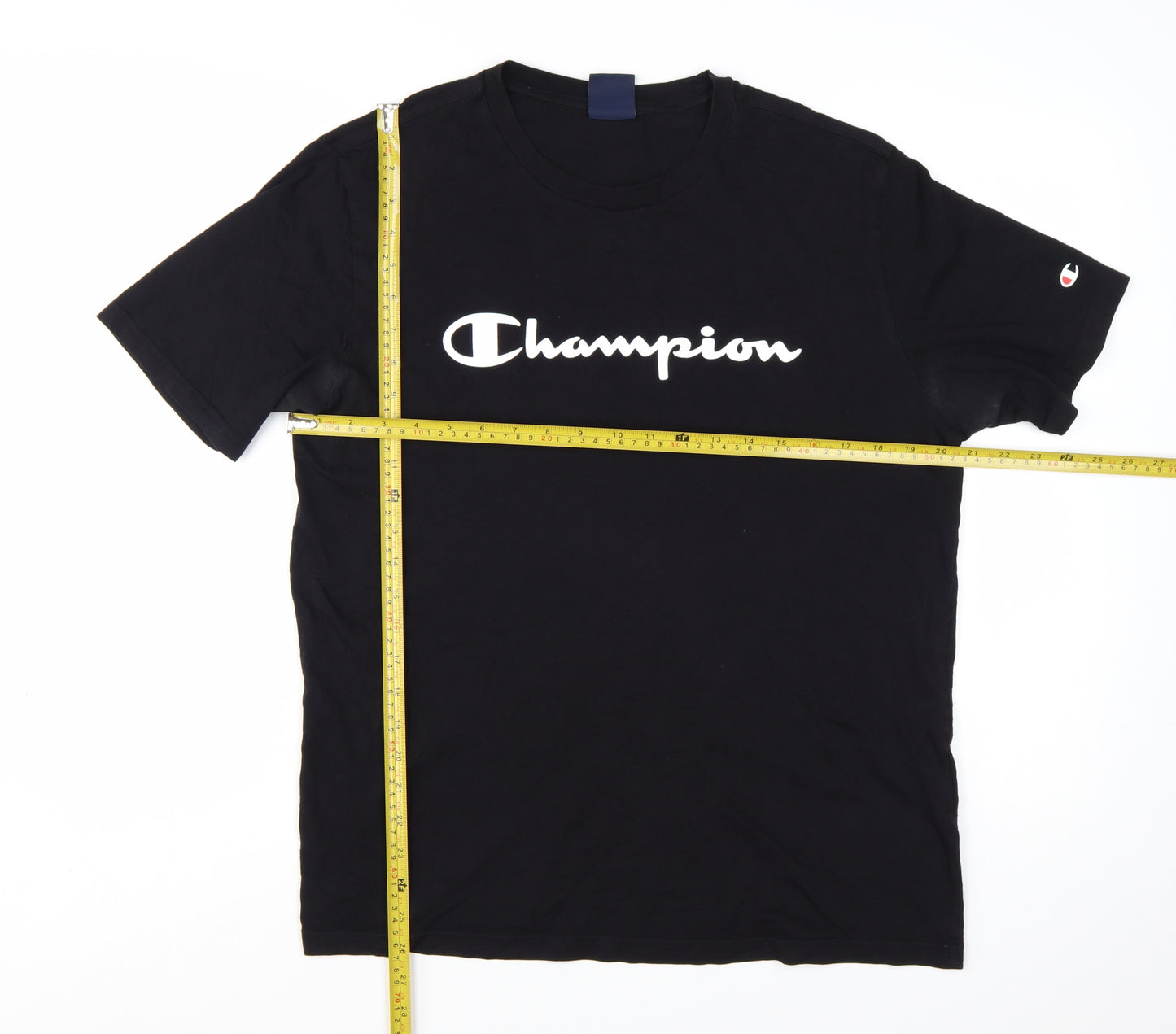 Champion Men’s Black Large Graphic Logo Cotton T-Shirt