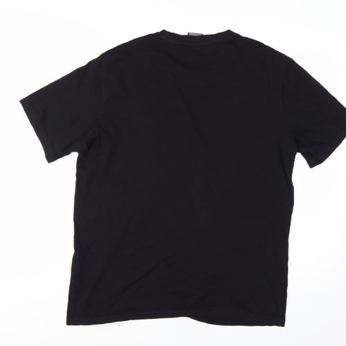 Champion Men’s Black Large Graphic Logo Cotton T-Shirt