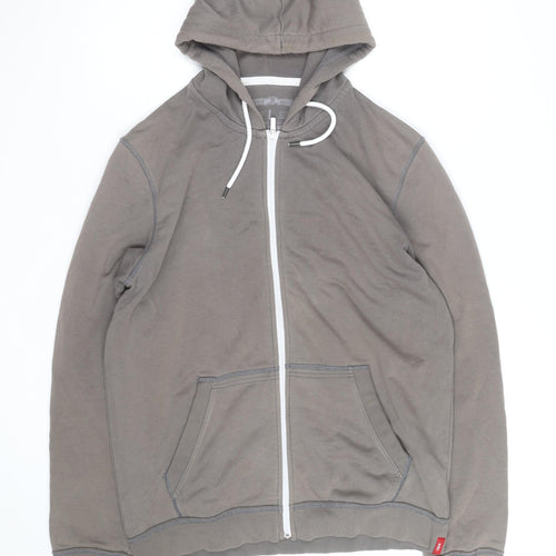 EDC Brand Men's Grey Full Zip Hoodie Size L Regular Fit