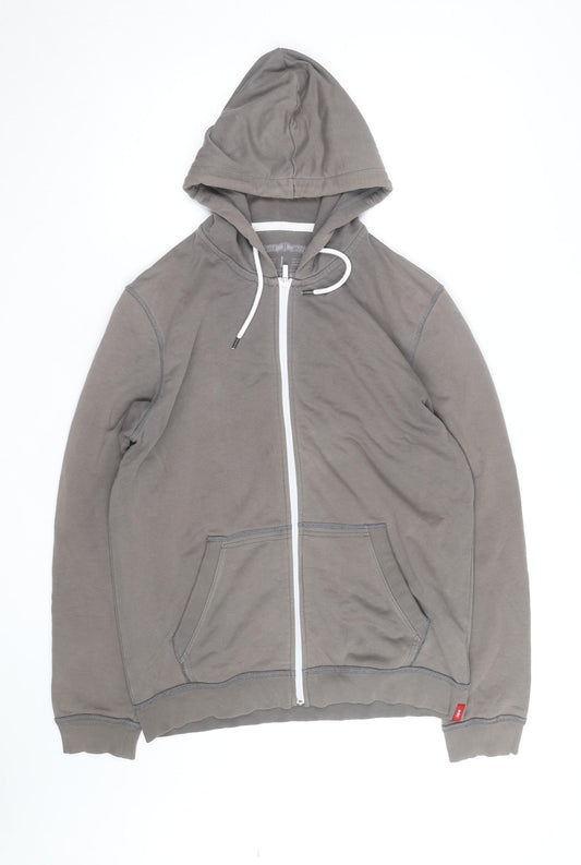 EDC Brand Men's Grey Full Zip Hoodie Size L Regular Fit