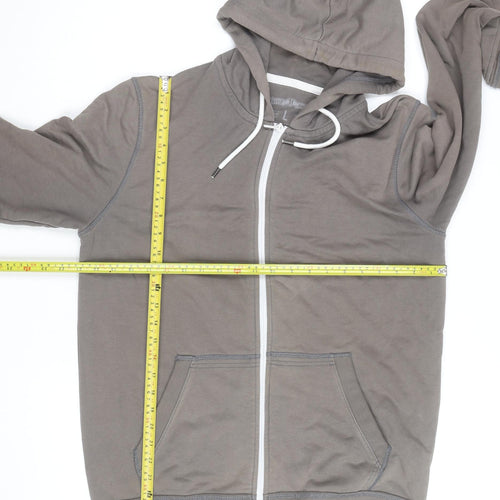 EDC Brand Men's Grey Full Zip Hoodie Size L Regular Fit