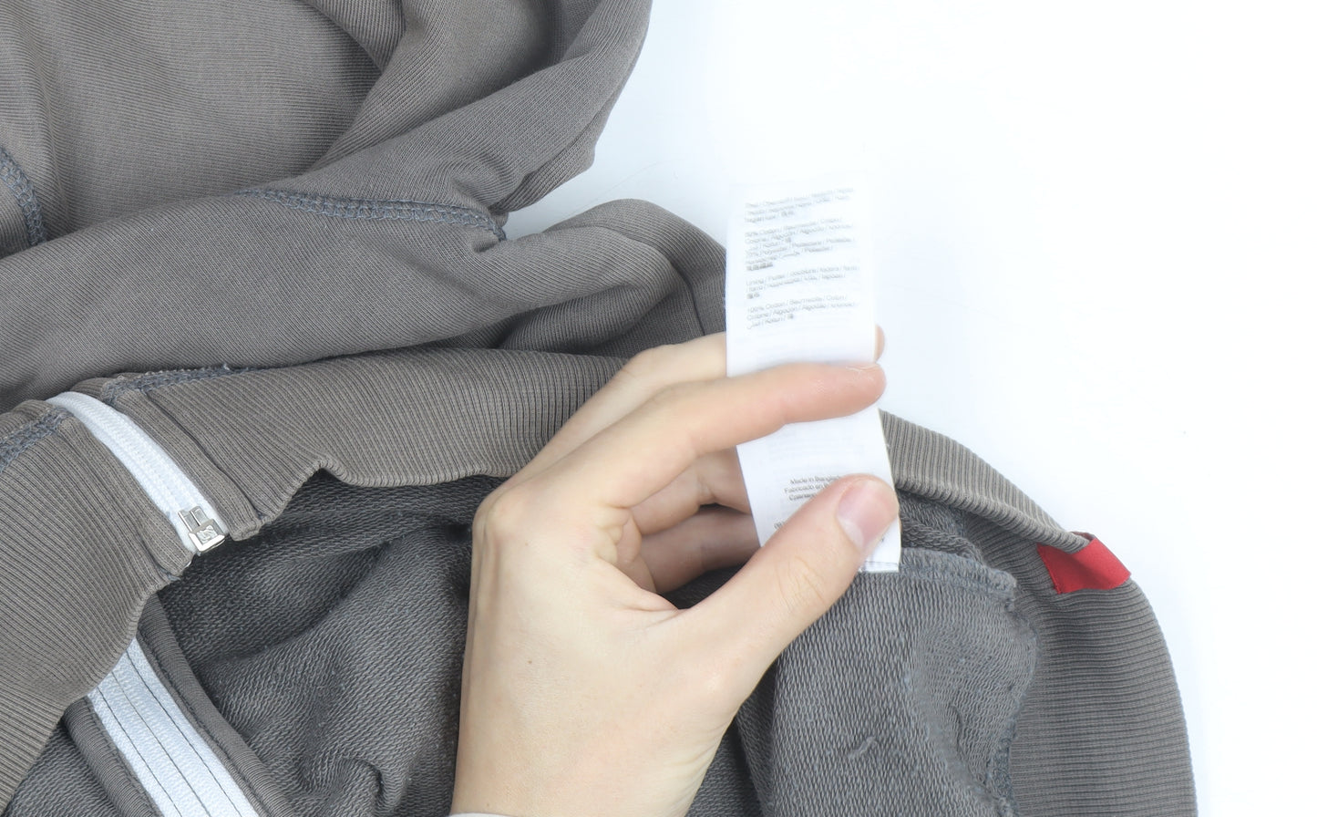 EDC Brand Men's Grey Full Zip Hoodie Size L Regular Fit