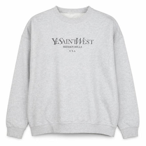 Boohoo Men's Grey L Pullover Crew Neck Logo Sweatshirt