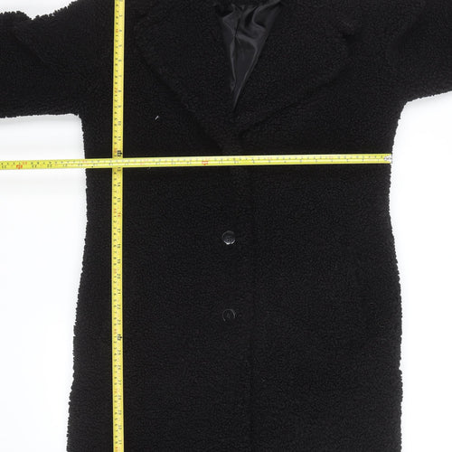 Capsule Outerwear Women's Black Long Teddy Coat Size 10