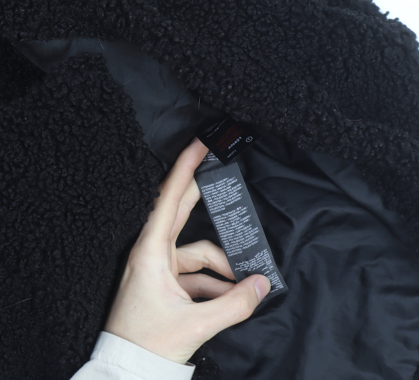 Capsule Outerwear Women's Black Long Teddy Coat Size 10