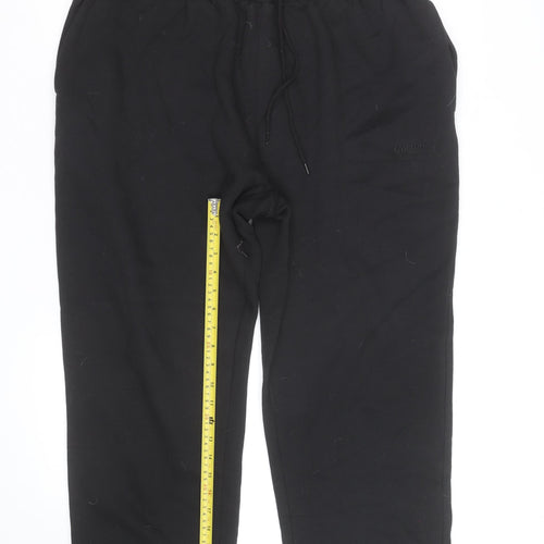 Cotton Traders Mens Black XL Sweatpants Fleece Regular Fit Activewear