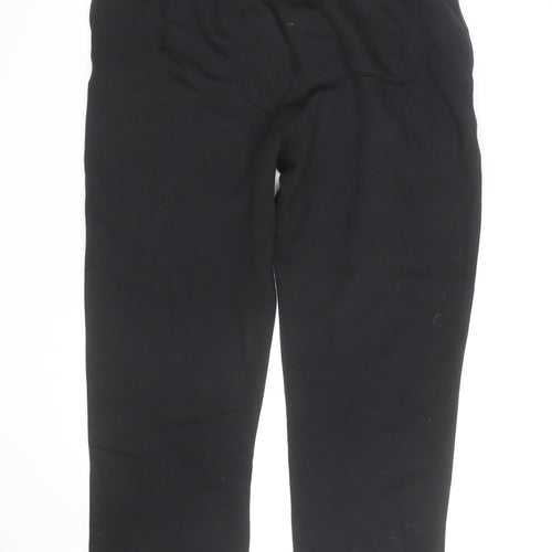 Cotton Traders Mens Black XL Sweatpants Fleece Regular Fit Activewear