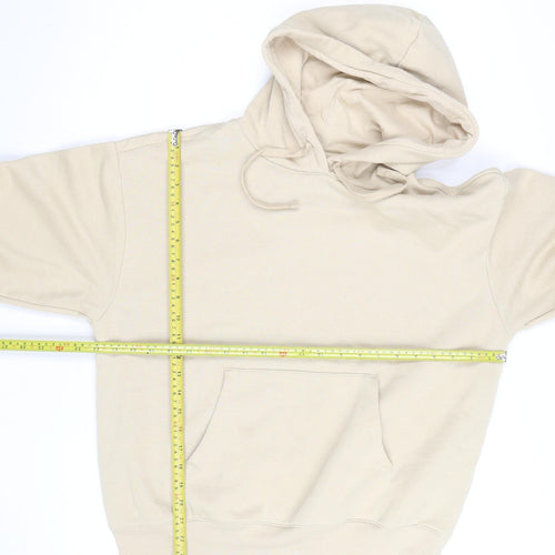 Champion Men's Beige Small Pullover Hoodie Fleece Cotton Blend