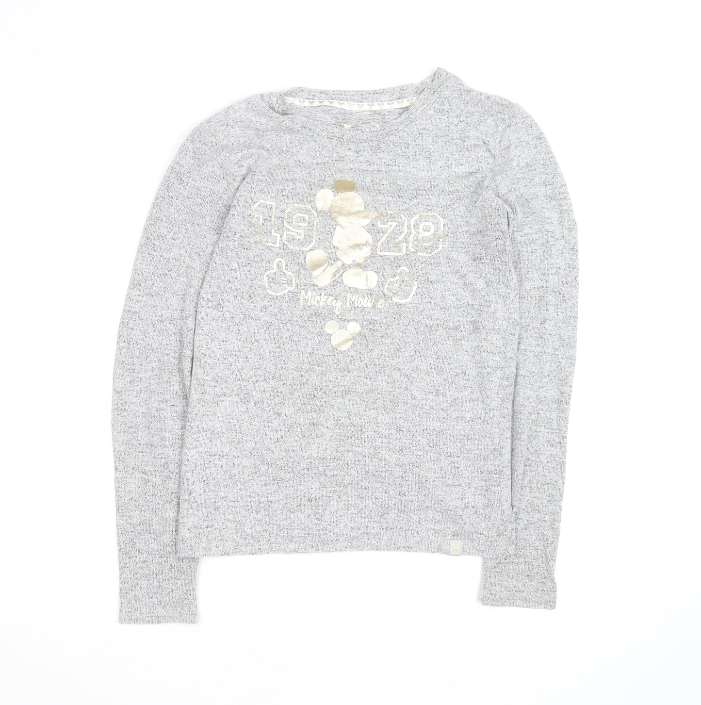 Disney Women’s Grey Mickey Mouse Pullover Jumper Size 10