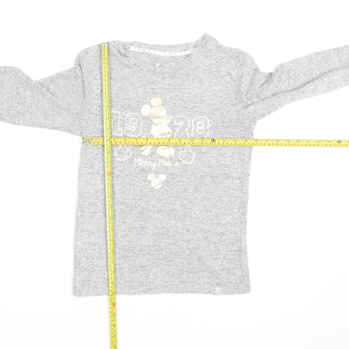Disney Women’s Grey Mickey Mouse Pullover Jumper Size 10