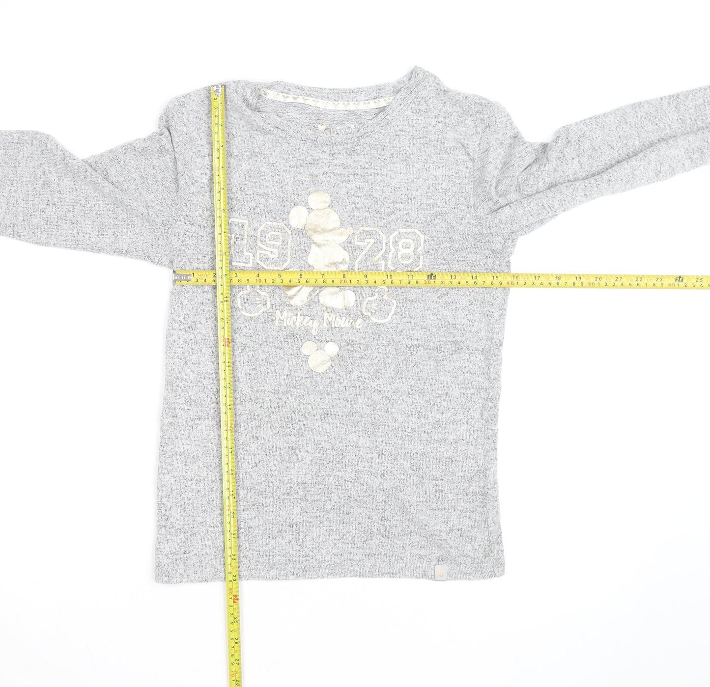 Disney Women’s Grey Mickey Mouse Pullover Jumper Size 10