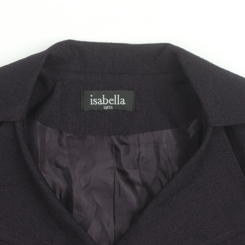 Isabella Womens Purple Suit Jacket Size 8 Classic Lined Blazer