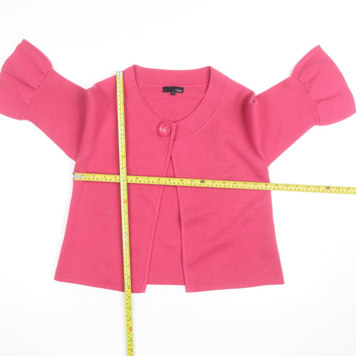 Next Women’s Pink Cardigan Size 12 Flared Sleeve Knitwear