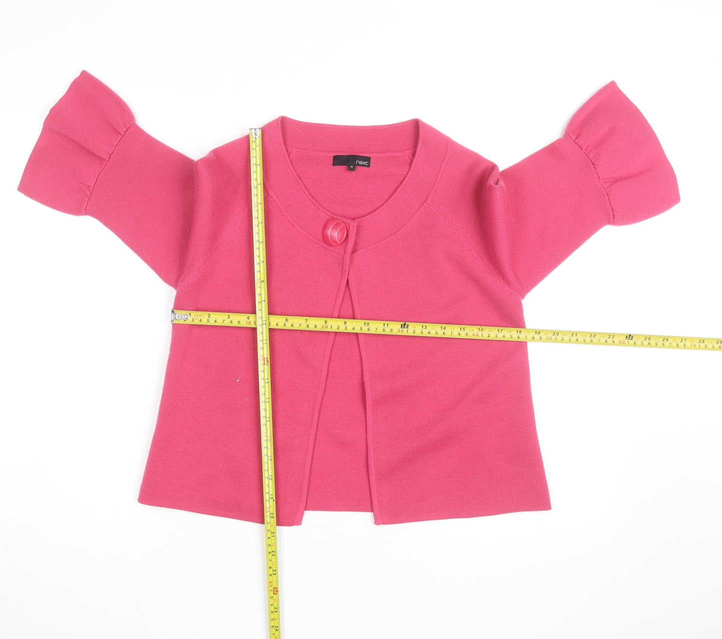 Next Women’s Pink Cardigan Size 12 Flared Sleeve Knitwear