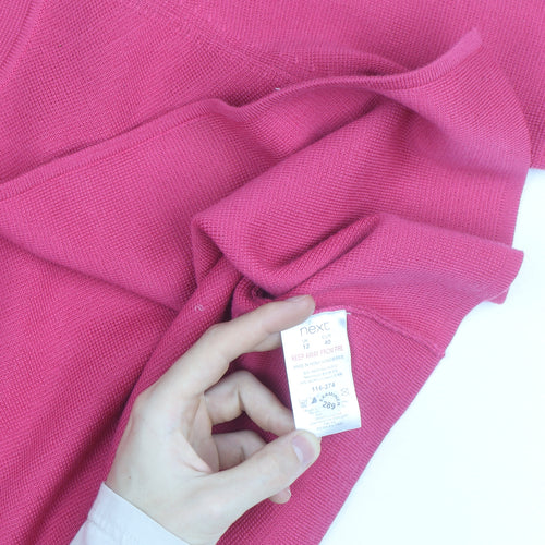 Next Women’s Pink Cardigan Size 12 Flared Sleeve Knitwear