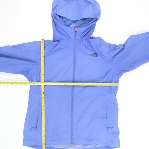 The North Face Women's Blue Waterproof Hooded Rain Jacket Size L