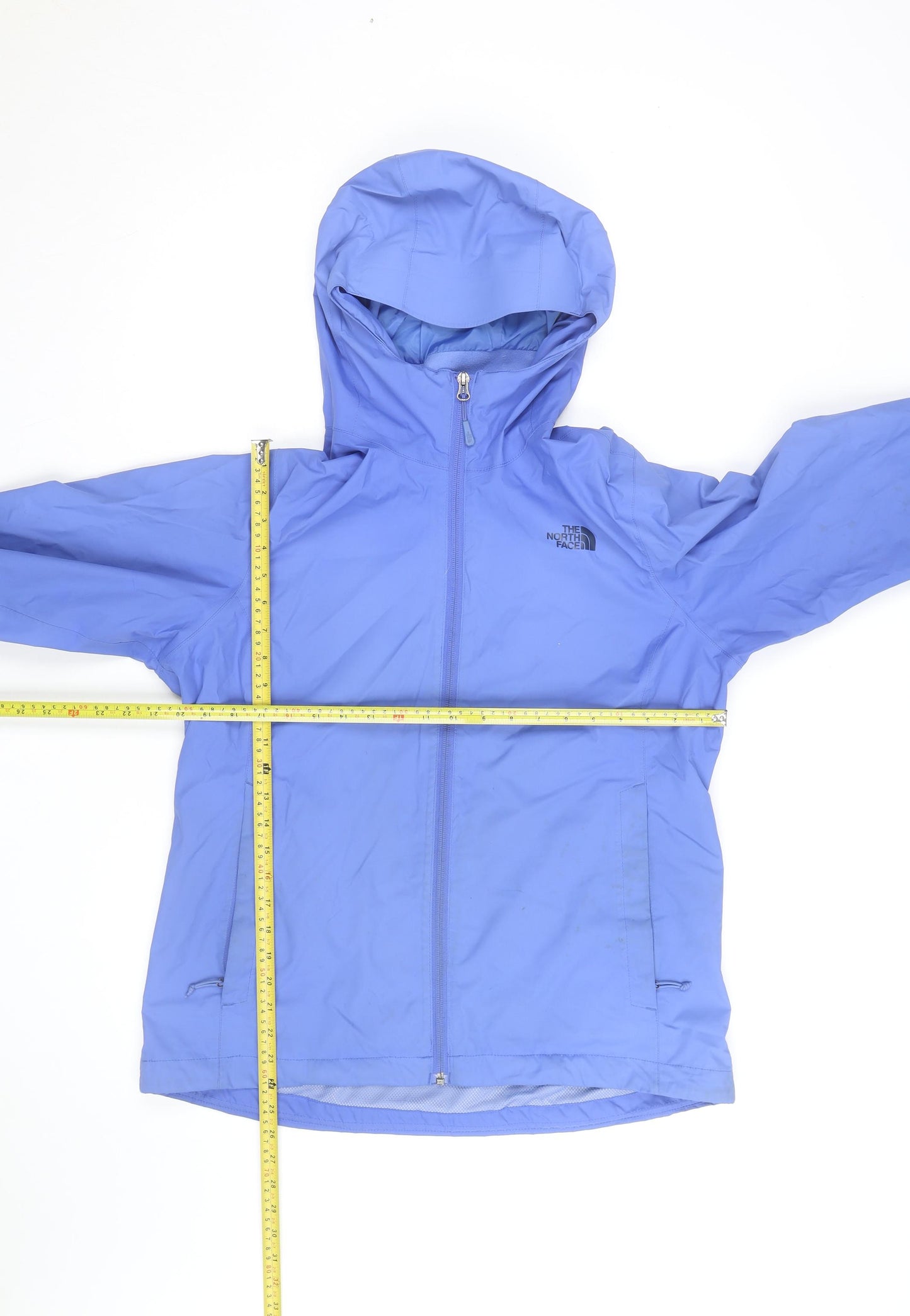 The North Face Women's Blue Waterproof Hooded Rain Jacket Size L