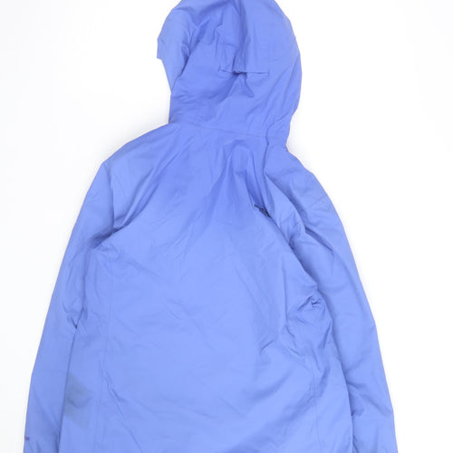 The North Face Women's Blue Waterproof Hooded Rain Jacket Size L