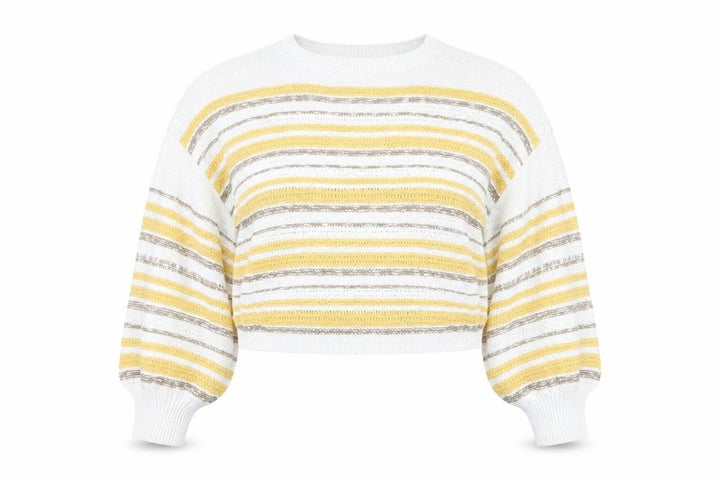 Pull&Bear Women’s Multicoloured Striped Knit Pullover Jumper Size M