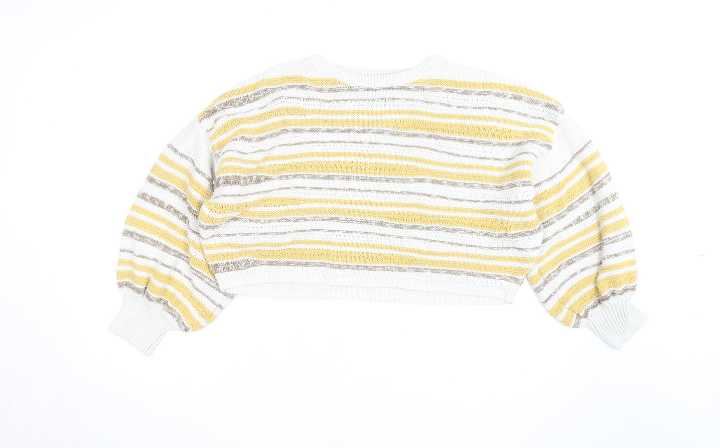 Pull&Bear Women’s Multicoloured Striped Knit Pullover Jumper Size M