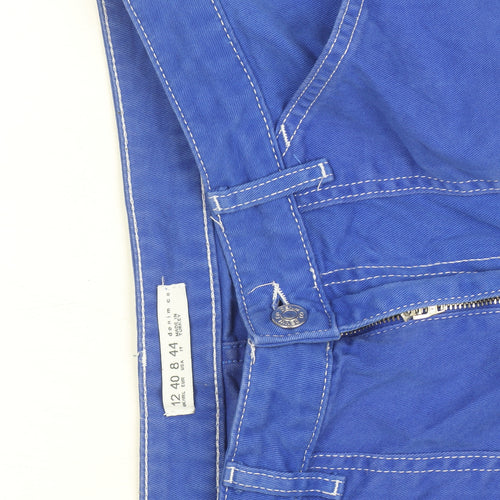 Denim Co Women's Blue Cargo Trousers Size 12 Cotton Utility Pants