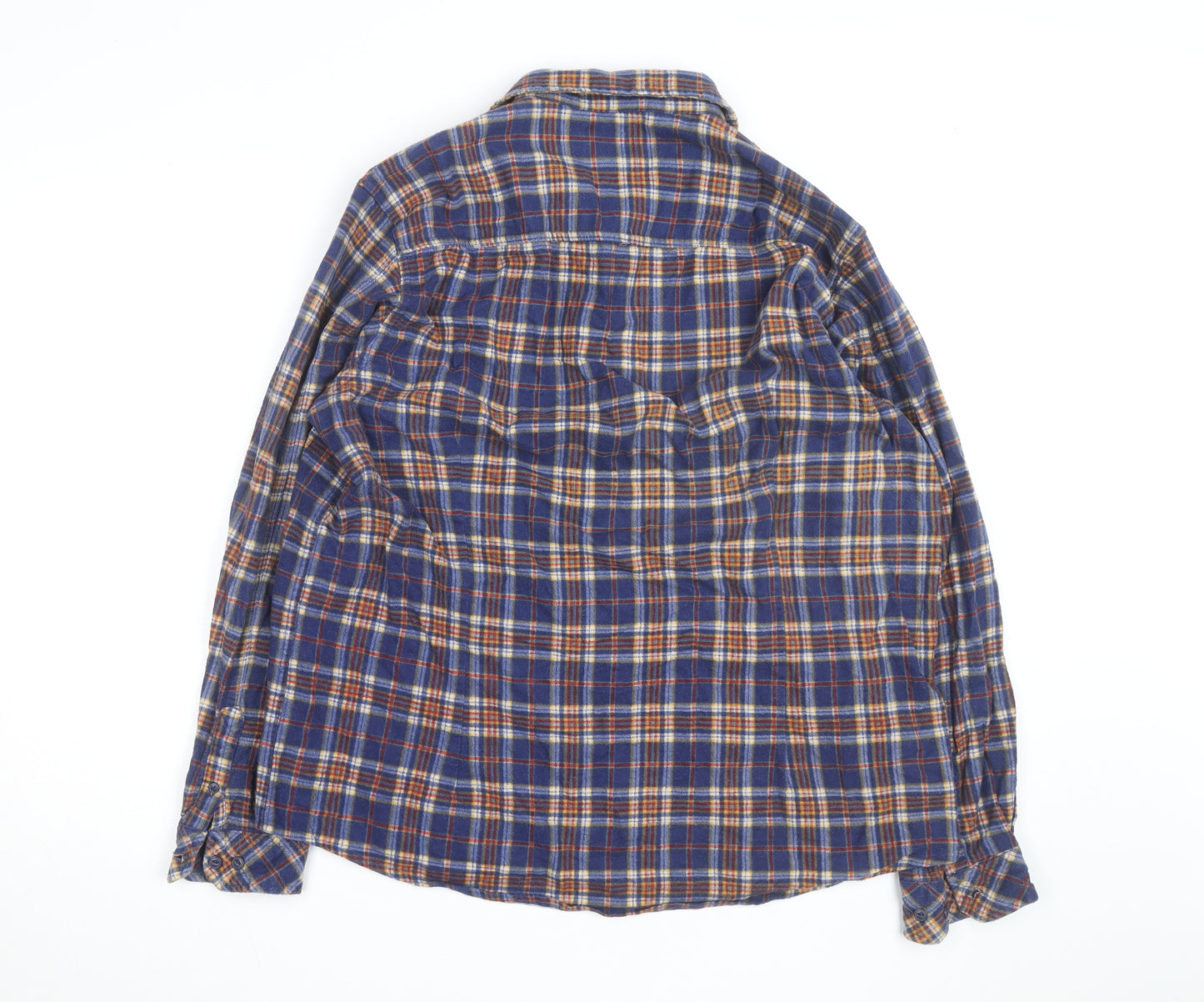 Kensington Eastside Men's Blue Plaid Flannel Button-Up Shirt XL
