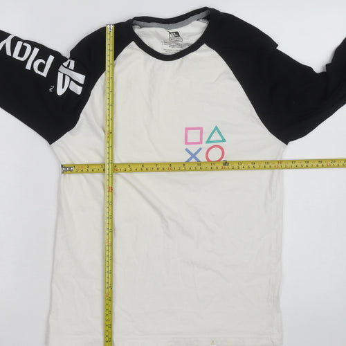 Diffused PlayStation Men's White XS Long Sleeve Graphic Top