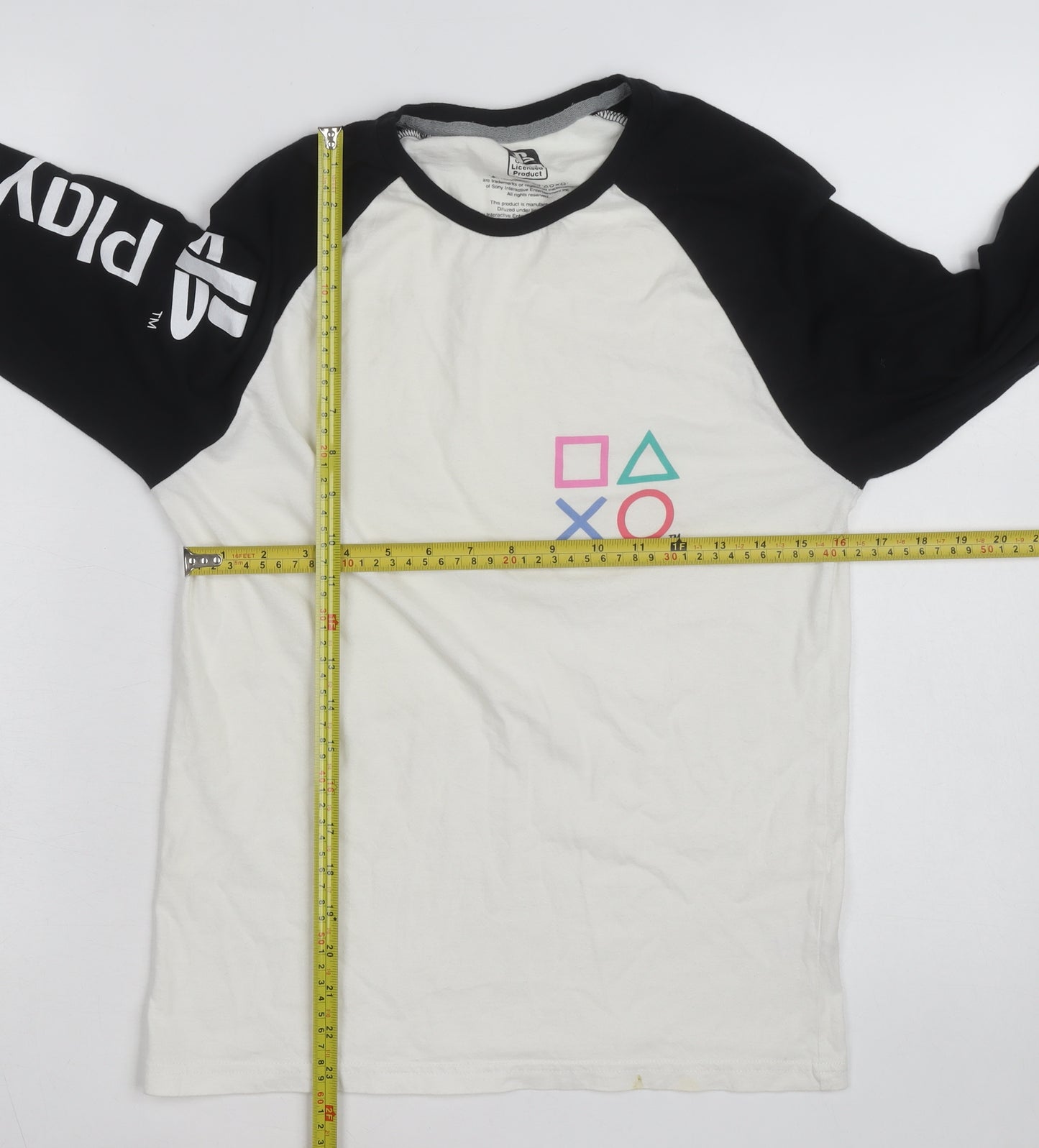 Diffused PlayStation Men's White XS Long Sleeve Graphic Top