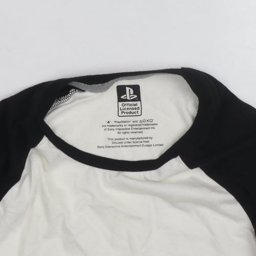 Diffused PlayStation Men's White XS Long Sleeve Graphic Top