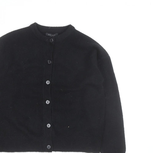 New Look Men’s Black S Button-Up Cardigan Knit Jumper