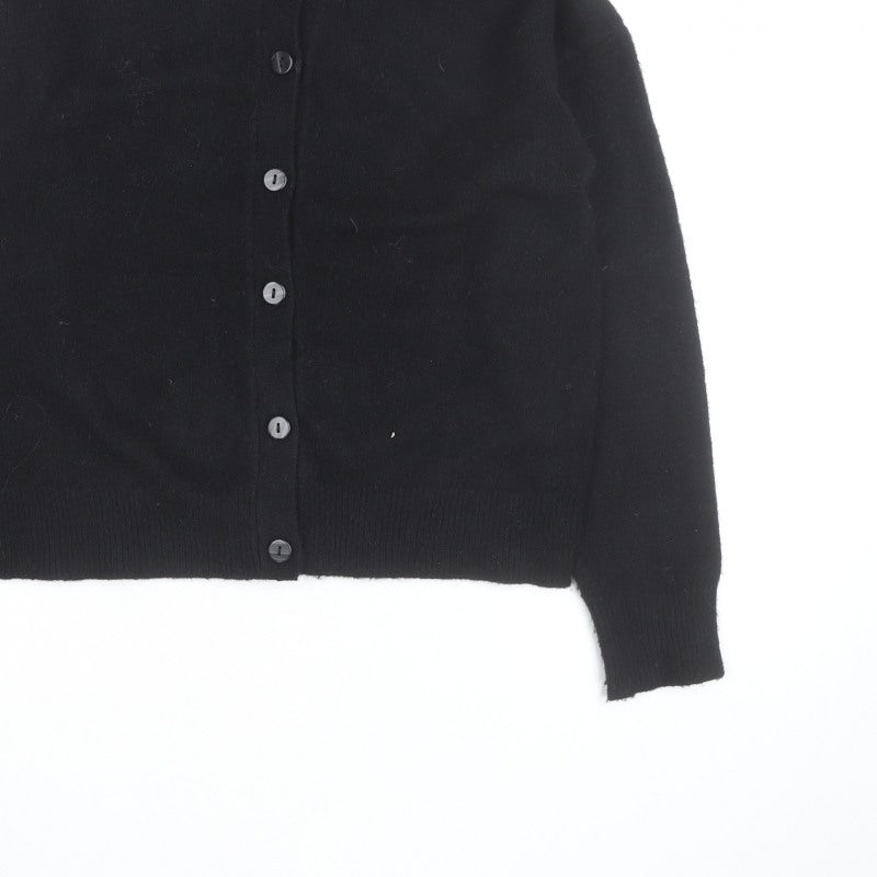 New Look Men’s Black S Button-Up Cardigan Knit Jumper