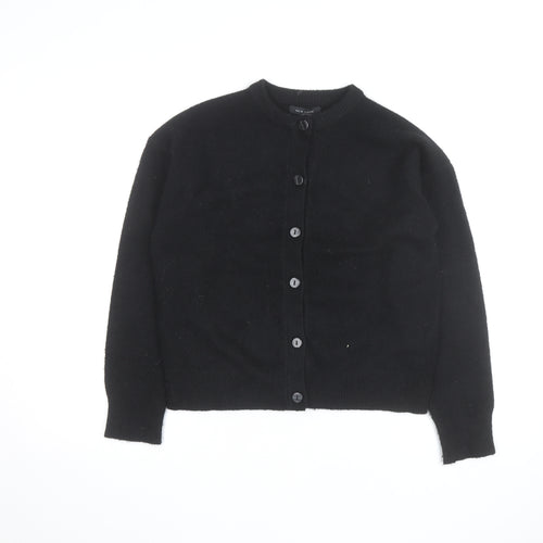 New Look Men’s Black S Button-Up Cardigan Knit Jumper