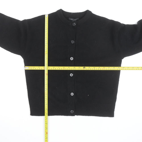New Look Men’s Black S Button-Up Cardigan Knit Jumper