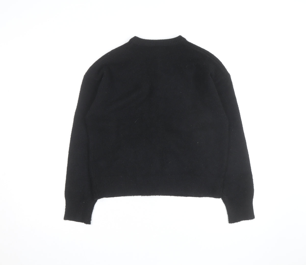 New Look Men’s Black S Button-Up Cardigan Knit Jumper
