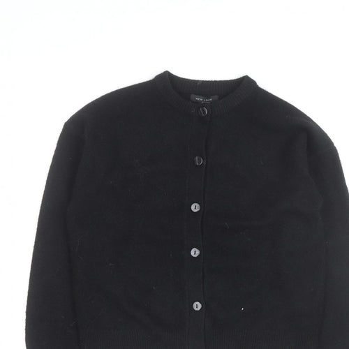 New Look Men’s Black S Button-Up Cardigan Knit Jumper