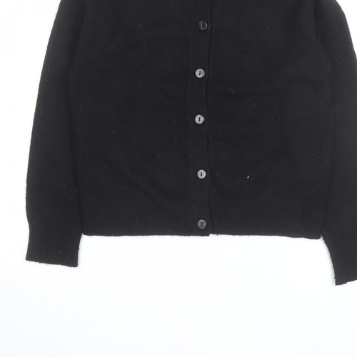 New Look Men’s Black S Button-Up Cardigan Knit Jumper